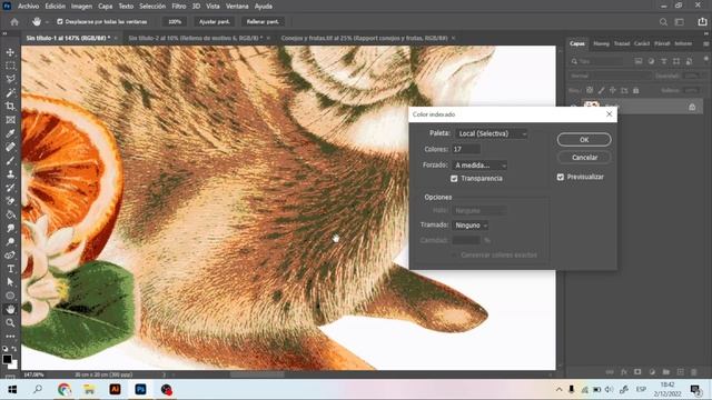 Indexado Primera Parte en Photoshop para estampado textil separación de colores y síntesis. смотреть онлайн