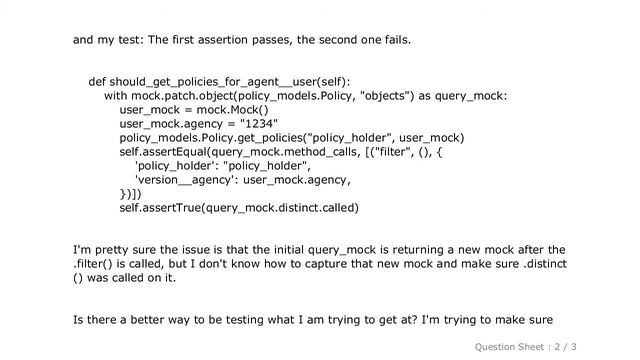 Django : How to mock chained function calls in python? смотреть онлайн