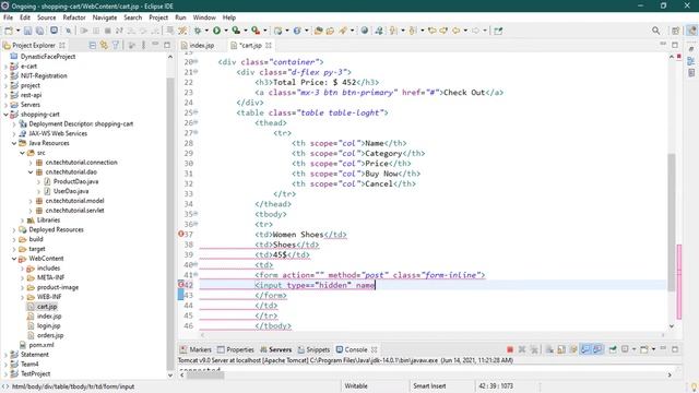 6. E-Commerce Shopping Cart Page Design Using HTML, CSS, Bootstrap in JSP Servlet смотреть онлайн
