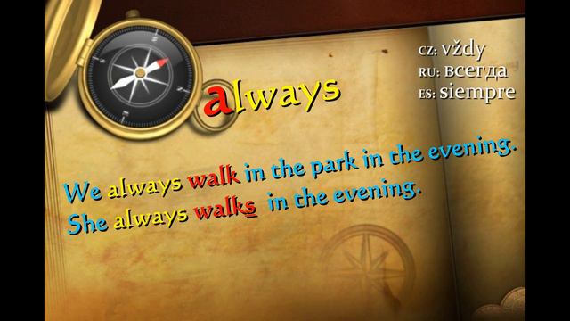 Grammar Compass: 'Present Simple (4). Adverbs of time' - basic English смотреть онлайн