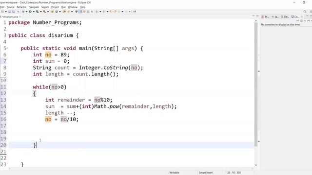 Disarium number program in Java #CoolCoders смотреть онлайн