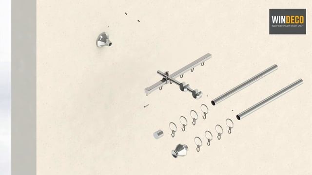 Монтаж двухрядного карниза Прима с U-шиной смотреть онлайн