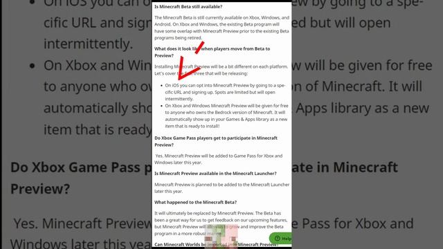 Mojang Just Announced A NEW BETA SYSTEM! Minecraft Preview, Bedrock Edition #short смотреть онлайн
