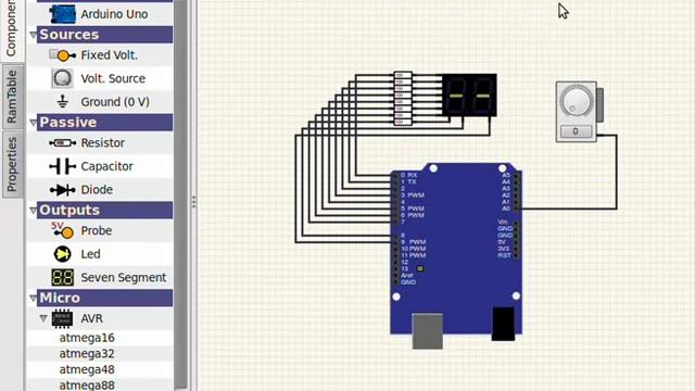 Circuit Simulator: Arduino simple voltimeter смотреть онлайн