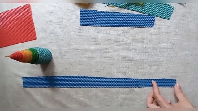 Чакровые свечи-конусы "Радуга" из цветной вощины своими руками. DIY смотреть онлайн