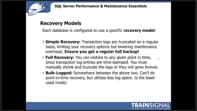 SQL Server Performance and Maintenance Essentials смотреть онлайн