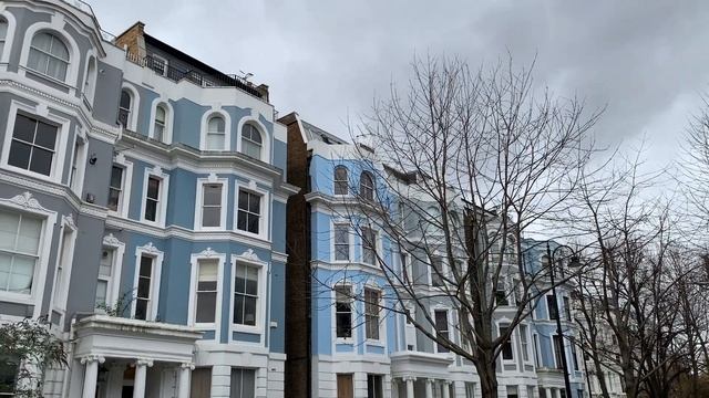 NOTTING HILL WALKING TOUR IN LONDON | Portobello Road Market, Notting Hill Gate, and Colorful House смотреть онлайн