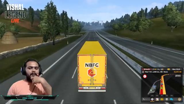 EURO TRUCK SIMULATOR2 I HARD WORK | 99 SPEED LIMIT | VISHAL LEGEND LIVE | смотреть онлайн