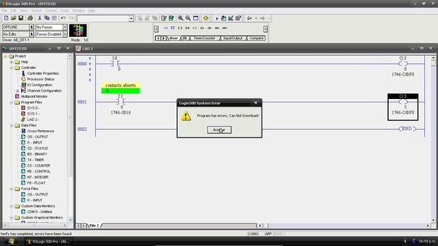 Conexion de PLC Allen Bradley SLC con PC (RsLinx) смотреть онлайн