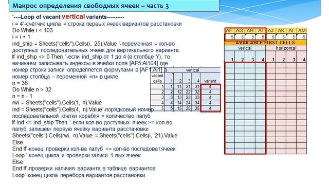 Презентация 19: VBAExcel - игра морской бой. Макрос определения ячеек для авто.расстановки кораблей смотреть онлайн