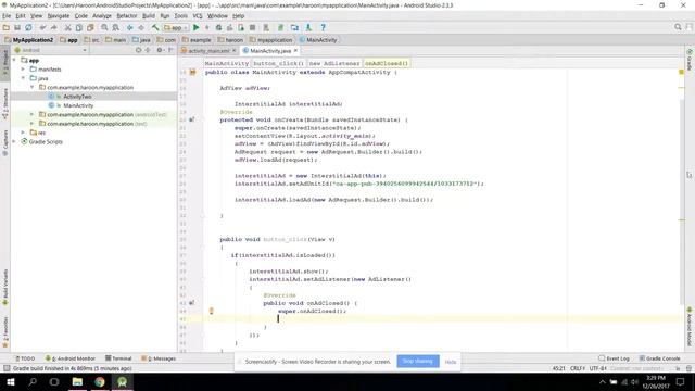 Place Ads in Android using Google AdMob SDK in Android Studio PART 2 (Interstitial Ads) смотреть онлайн