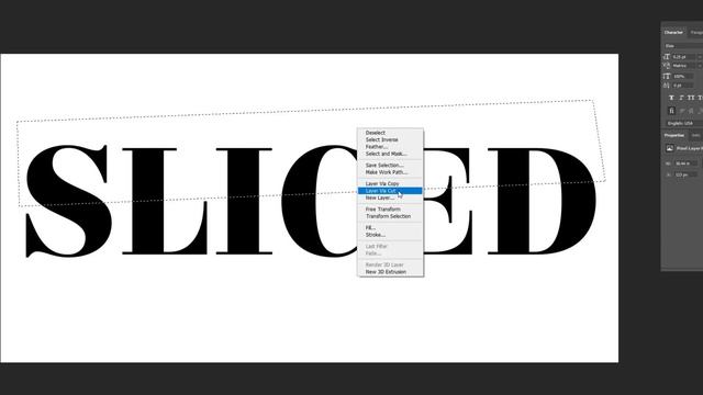 How to Create Sliced Text in Adobe Photoshop Tutorial смотреть онлайн