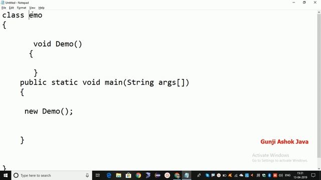Constructors Part 1 In Java In Telugu By Gunji Ashok смотреть онлайн