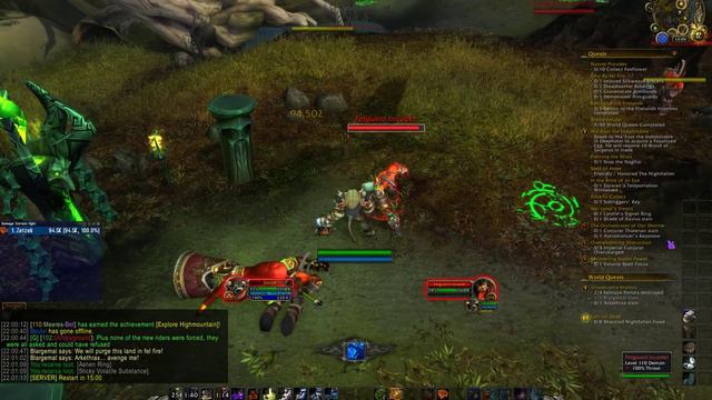WoW Legion: Unwelcome Visitors Azsuna world quest playthrough (Beta 7.0.3) смотреть онлайн