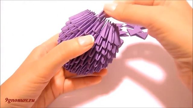 Модульное оригами фрукты и овощи.№6 Баклажан смотреть онлайн