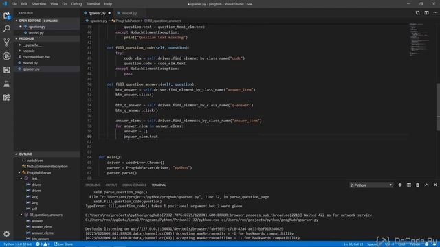 5 Парсим ответы на странице с тестом. Парсинг сайтов при помощи Python и Selenium смотреть онлайн