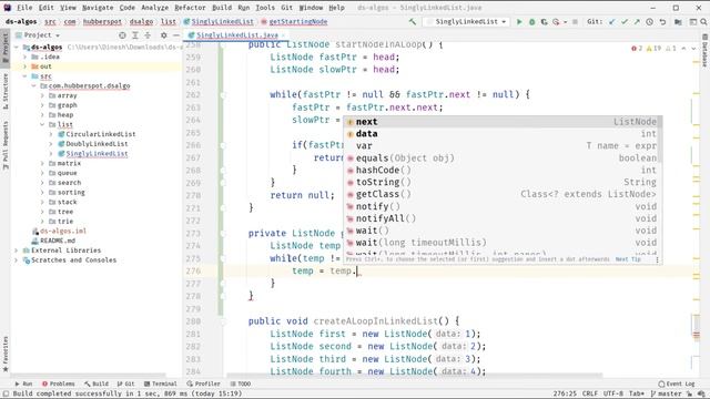 How to find start of a loop in a Singly Linked List? (Implementation) смотреть онлайн