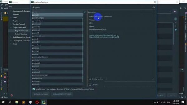 How to Install pywin32 on Python