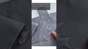 Шторы в беседку из ткани Оксфорд 600 Светло-серый на петлях