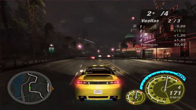 NFS Underground 2 Mitsubishi 3000 GT (Hard Race) смотреть онлайн