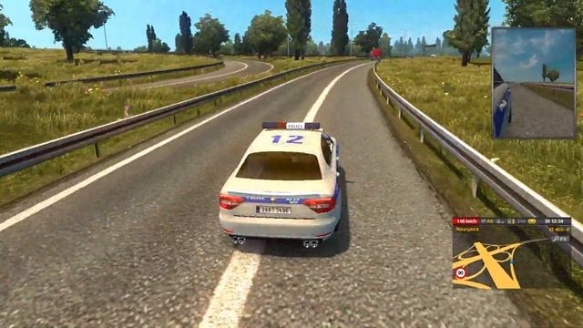 ETS2 (Euro Truck Simulator 2) škoda superb - POLICE смотреть онлайн