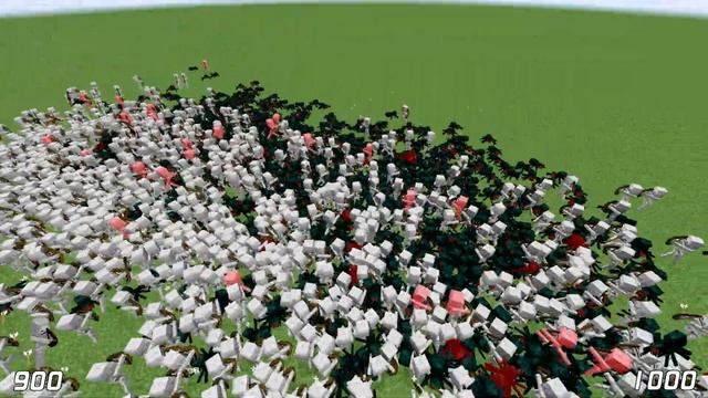1000 Skeletons Vs 1000 Cave Spiders | Minecraft смотреть онлайн