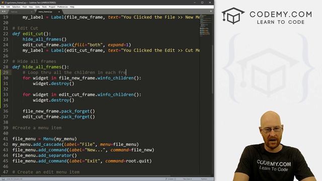 Delete Frame Children Widgets - Python Tkinter GUI Tutorial 50 смотреть онлайн
