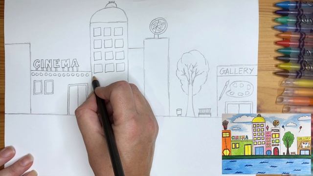 How to draw a city for kids смотреть онлайн