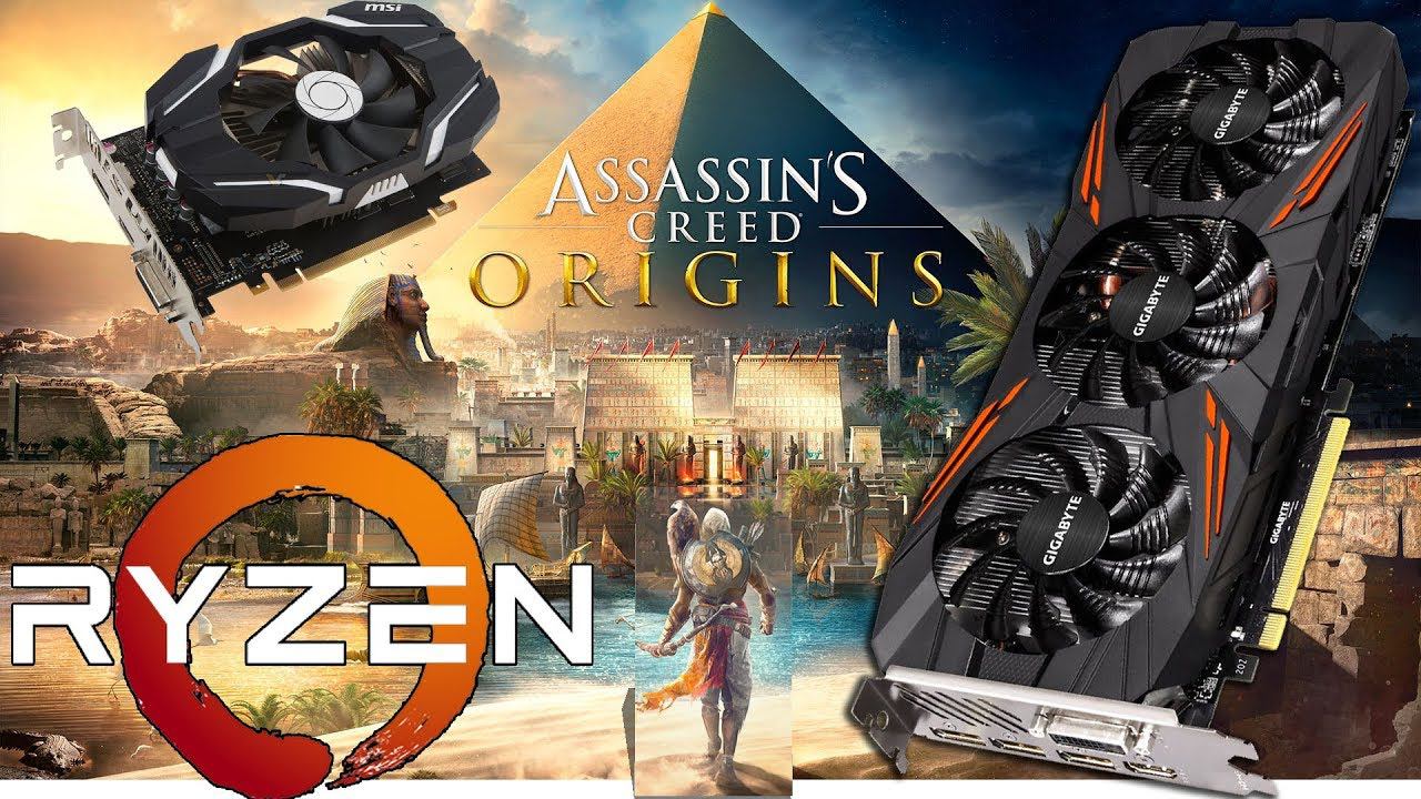 Assassin's Creed Origins тест GTX1070ti vs 1060, The Division,Far Cry Primal смотреть онлайн
