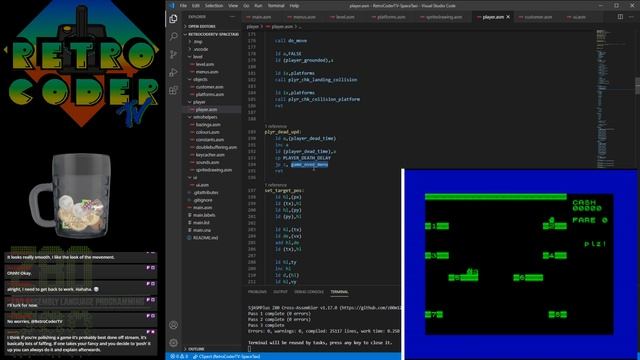 Pt3/ZX Spectrum 48k Game Development (Z80 Assembly) Space Taxi ZX -Little tweaks смотреть онлайн