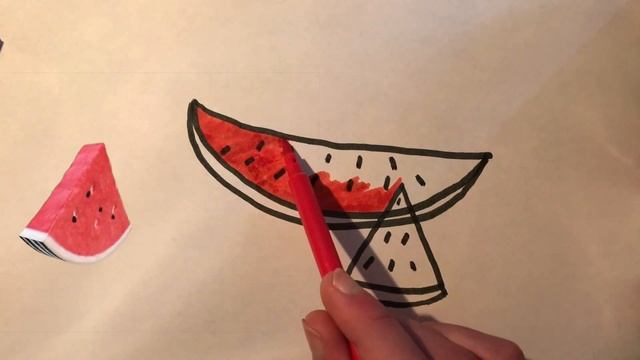 Bolalar Uchun Tarvuz rasm chizish | Drawing Watermelon for children | Рисование Арбуз для Детей смотреть онлайн