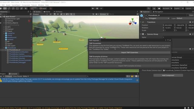 Как добавить режим фотосъемки в 3D игре? смотреть онлайн