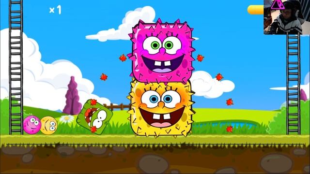 RED BALL 4 : OM NOM BALL + (PINK + YELLOW) SPONGE BOB BALL 'FUSION BATTLE' with BOSSES VOLUME 1 & 5 смотреть онлайн
