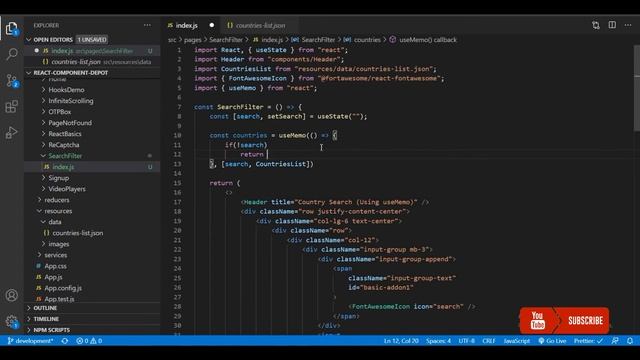 Building a search filter with react useMemo hook смотреть онлайн