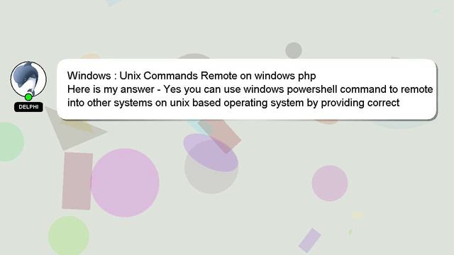Windows : Unix Commands Remote on windows php смотреть онлайн