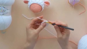 Ушки для овечки крючком