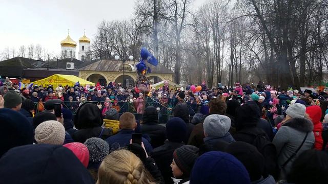 Масленица 2019 Вышний Волочёк. Сожжение масленицы. смотреть онлайн