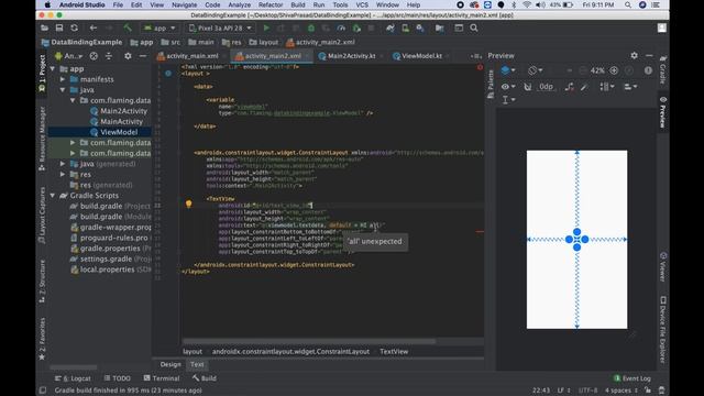 Android DataBinding For TextView tutorial-3 смотреть онлайн