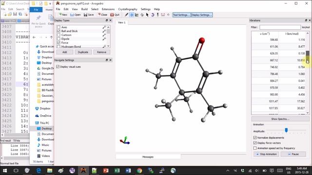 Avogadro With ORCA Tutorial: Frequencies