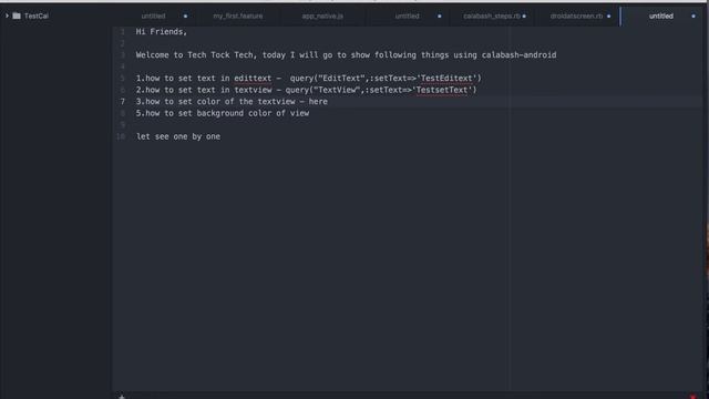 Calabash-andorid : How to set text, set color of text and set color of view смотреть онлайн