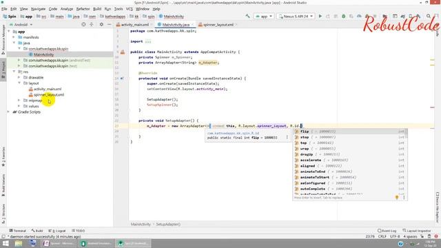 Spinner - Android Studio Tutorial смотреть онлайн