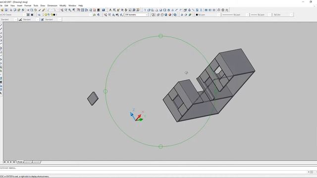 AutoCAD 2007 3D basic tutorial for Beginners/auto cad par 3d house kaise banaye смотреть онлайн