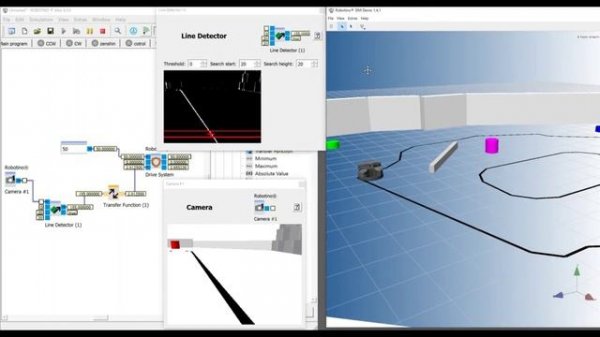 RobotinoSIM: Line detection/Движение по линии