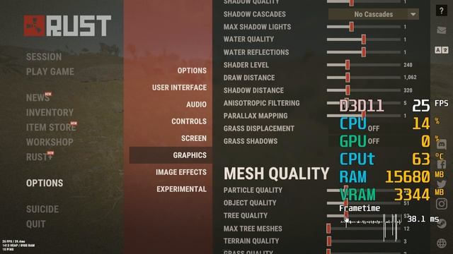 Intel UHD Graphics 770 -- Intel Core I5-13500 -- Rust FPS Test