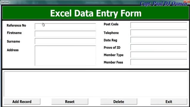 How To Create An Excel Data Entry Form With A UserForm - Part 2 of 2 смотреть онлайн