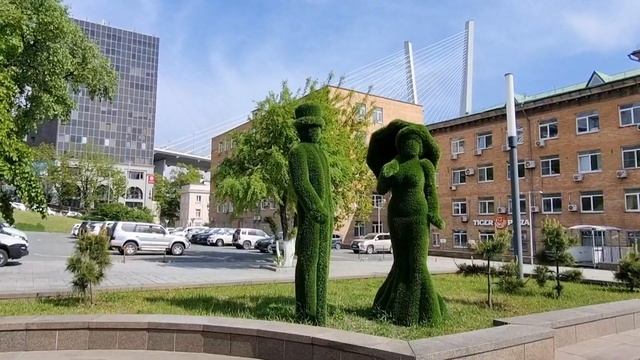 Прогулка по центру Владивостока. Театральный сквер. walk ?♀️. Vladivostok. смотреть онлайн