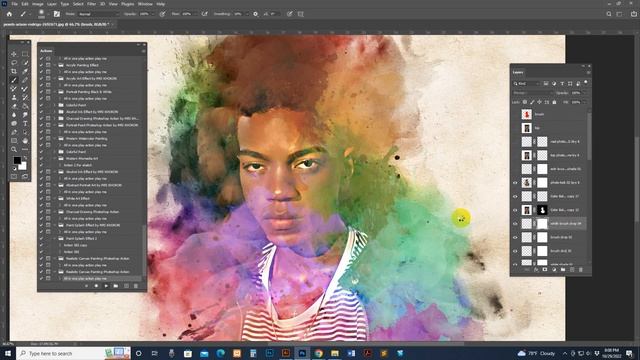 Realistic Canvas Painting Realistic Canvas Painting Photoshop Tutorial смотреть онлайн