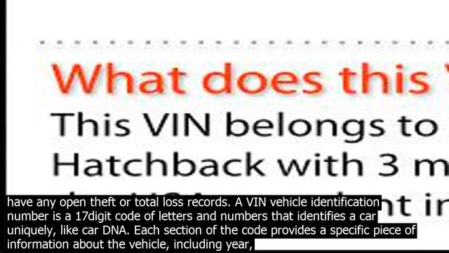 Car Vin Number Check Free Usa A Vehicle Identification Number Vin Is A Unique Code That Is