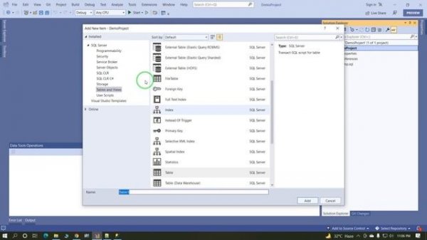 How to Create a Database Project in Visual Studio 2022
