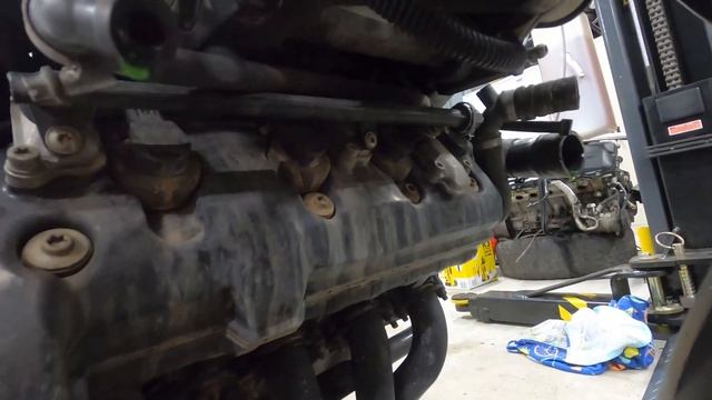 BMW K1200R Coolant Drain And Spark Plug Removal